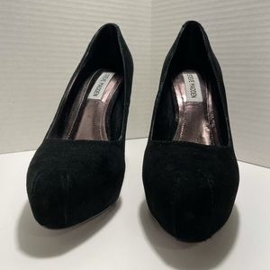 Steve Madden Russh Black Suede Platforn Heels